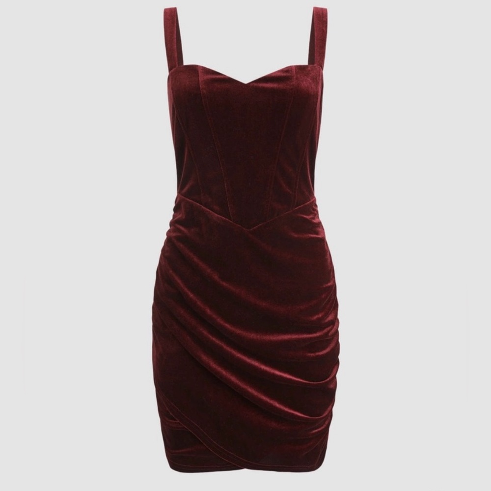 Velvet Corset Cami Mini Dress